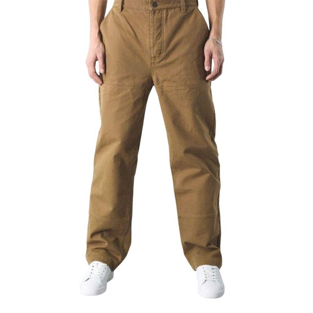 Pretty Green Mens Cotton Cargo Pants / Brown